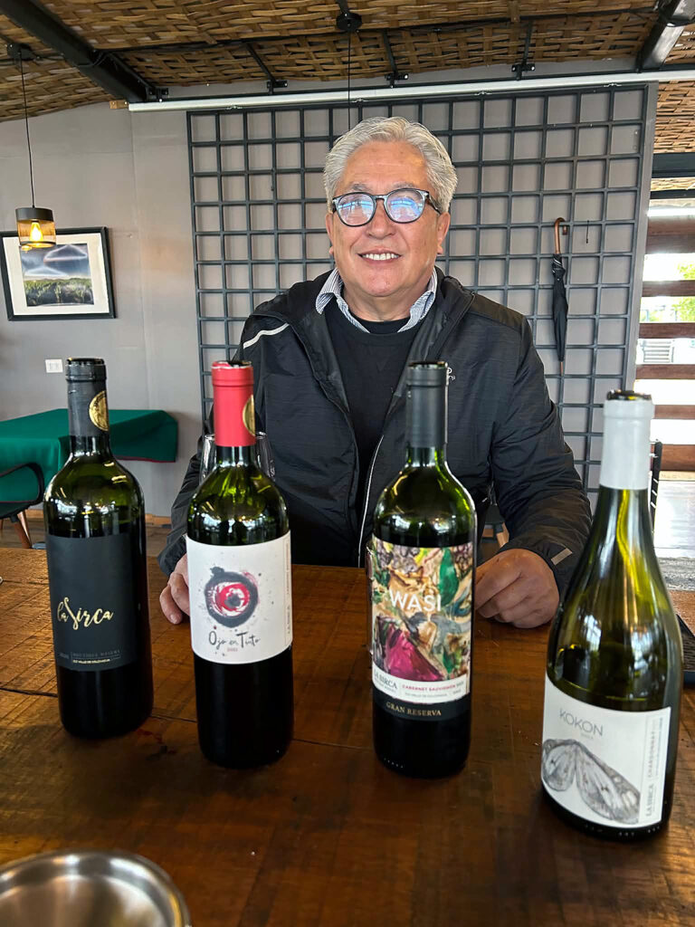 The owner of La Sirca and his wines