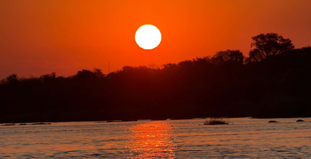 Sunset in Victoria Falls
