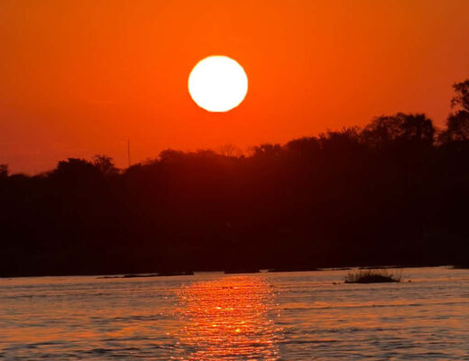 Sunset in Victoria Falls